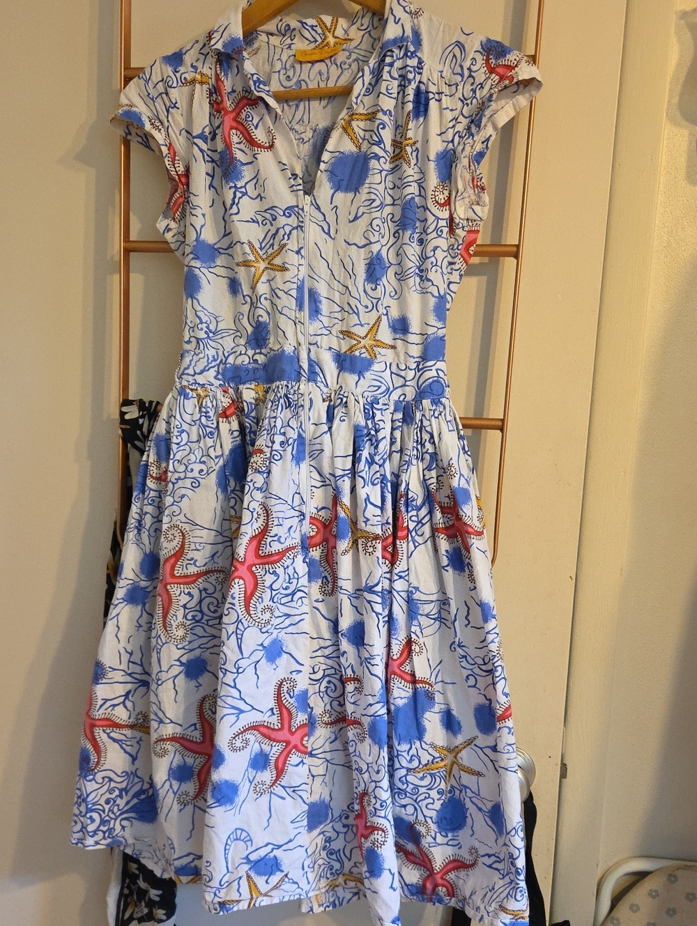 Bernie Dexter Seaside Starfish Print Kelly Shirt Dress
